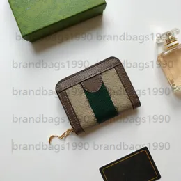 Klassisk Ophidia Wallet Card Holder Keychain Liten blixtlåspåse myntpåse grossist läder plånbok 10*7 cm kommer med låda