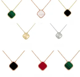 women clover necklace pendant necklaces designer jewelry 18K rose gold silver plated shell chains for girl Fashion Jewelry Planet Necklace for brithday party gift