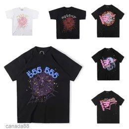 555デザイナーヒップホップカニエススタイルSP5DER Tシャツスパイダージャンパーヨーロッパとアメリカの若い歌手半袖TシャツファッションスポーツVUTB VUTB