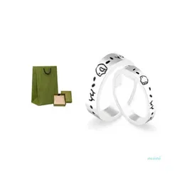 Pierścienie zespołowe 2022 Nowy pierścień mody dla mężczyzny Kobiety unii pierścionki z designerką ducha biżuteria Sliver Kolor Top Quality3224938 Drop dostawa biżuteria Dhyj8
