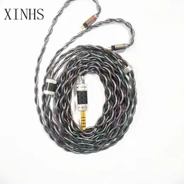 Accessories XINHS 4core zinc copper alloy oil immersed HIFI earphone cable