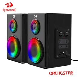 Hoparlörler Redragon GS811 Lynch Destek Bluetooth Oyun RGB 2.0 Hoparlörler Aux 3.5mm Stereo Surround Müzik Bilgisayar PC Hoparlörleri