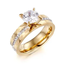 밴드 반지 3pcs 웨딩 약혼 반지 남성 여성 CZ Moissanite 다이아몬드 여성 신사 세트 I Love You Couple 18K Gold Plated Eheringe J240118