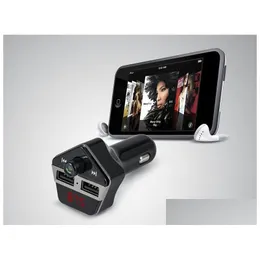Bluetooth Car Kit New 3 In1 ST06 O MP3ミュージックプレーヤーハンドセットLCDディスプレイサポートTFカードFMトランスミッターUSB充電器ドロップ配信Aut DH4x7