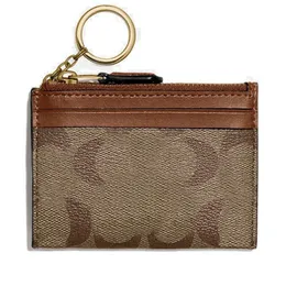 키 파우치 디자이너 작은 지퍼 지갑 패션 패션 여성 키 체인 동전 지갑 단단한 고급 신용 카드 홀더 가방 전통 디자인 XB100
