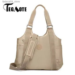 أكياس التسوق Tegaote Women Counter Bag حقائب مصممة يدوية للمرأة للتسوق لجميع الأغراض Tassen Dames Crossbody كيس A Bolsa الرئيسي Q240118