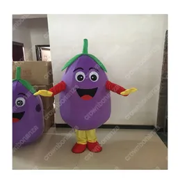 High Quality Custom eggplant Mascot Costume Cartoon Character Outfit Suit Xmas Outdoor Party Festival Dress Promotional Advertising Clothings