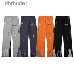 Män byxor Sweatpants Dept Speckled Letter Print Herrkvinnans par Lossa mångsidig avslappnad rak selv