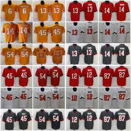 6 Baker Mayfield Tom Brady 12 Football Jerseys Mike Evans 13 Devin White 45 Chris Godwin 14 Lavonte David 54 Yellow White Red Fuse