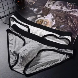 Sous-vêtements hommes fil tissu bref confortable respirant Gays mode sous-vêtements sexy grand sac U convexe Lingerie