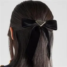 Moda dzieci Bow Barrettes Designer Girls Velvet Hair Spin