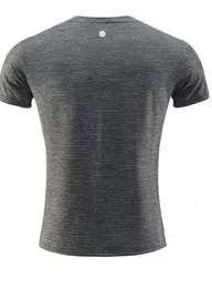 LL Mannen Outdoor Shirts Nieuwe Fitness Gym Voetbal Mesh Terug Sport sneldrogende T-shirt Skinny Mannelijke t-shirt 077