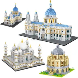 Blocchi Mirco Street View Taj Mahal Palace Modello Building Blocks MOC Famosa Oxford Architettura Decorazione Mattoni Ragazzi Bambini Giocattoli RegaliL240118