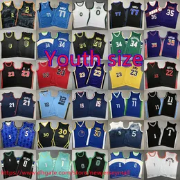 2024 Neue Jugend Basketball 1 VictorWembanyama Trikot Kinder Jungen Stitch 2Gilgeous-Alexander 30 StephenCurry 77 LukaDoncic 35 KevinDurant 23 LeBronJames 12 JaMorant