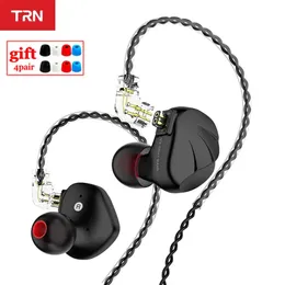 Cuffie TRN VX 6BA 1DD Unità ibrida In Ear Auricolare IEM HIFI DJ Monitor Metallo Corsa Sport Auricolari Cuffie auricolari TRN BA8 V90 BA5 X6