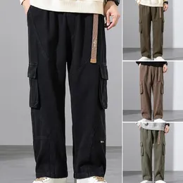 Pantaloni da uomo 2024 Autunno Cargo Uomo Multi-Tasche Cotone Casual Dritto Gamba Larga Abbigliamento Da Lavoro Maschile Pantaloni Lunghi Allentati