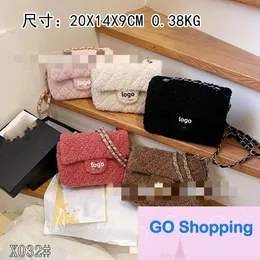 Autumn and Winter Foreign Trade New Fur Bags Classic Style One-Shoulder Crossbody Chain All-Match Plush Small Square Bag for Women Wholesale
