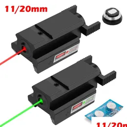 스코프 전술 전술 레드 그린 닷 레이저 광경 에어 소프트 권총 20mm 피카 티니 위버 마운트 11mm 테일 레일 17 19 CZ-Red Drop Delivery Tactic DHHJL