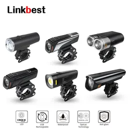 Luzes Linkbest USB Recarregável Bicicleta Luz 3000mAh Bicicleta Frontal USB Lanterna Poderosa Lâmpada LED