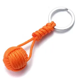 Outdoor Keychain Emergency Survival Protecting Monkey Camping Lanyard Bearing Paracord Steel Parachute Ball Fist defend tool