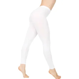 Mulheres leggings de algodão casual esporte fitness leggings branco preto cinza cor sólida magro calças elásticas leggins mujer 240117