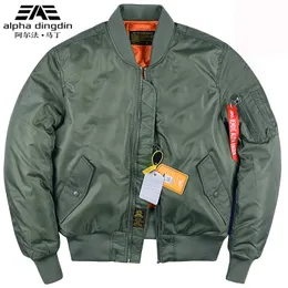 Addensare in inverno New alpha Inverno Uomo / Donna Addensato Giacca da pilota di volo MA1 Aviatore Baseball Air Force Giacche Tattico Militare Cargo Esercito Cappotto antivento