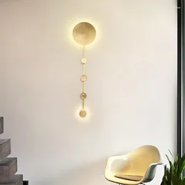 Duvar lambası Nordic Led Cam Ball Arandela Nicho De Parede Aplike Luz Pared Yatak Odası Lampada Kamera Dining Odası
