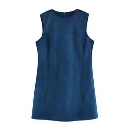 Casual Jurken Vrouwen Vest Fluwelen Jurk Voor Sexy Cinched Taille Ontwerp Mode Vrouwelijke Kleding Elegante Dames