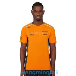 2024 Model T-Shirts Tasarımcısı 23 Yeni F1 Suit McLaren Racing Team T-Shirt Yuvarlak Boyun Kısa Kol/Yaz Erkekler Polo Gömlek