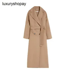 أعلى Maxmaras Cashmere Coat Womens Wrap Coats Maxmaras Womens Che Cut First Fleece Lace Up Double Breaded Buckle Long Long