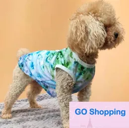 Classico Internet Celebrity Stesso stile Gilet per cani tinto in massa Abbigliamento per cani di marca di moda Abbigliamento per cani di piccola taglia primaverile ed estivo