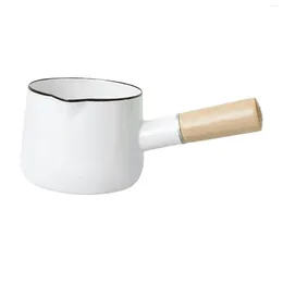Pannor emalj Milk Pan Handy Pot Non -Stick Emaljvästra kastrull för camping Hem Restaurang Picknickkök