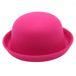 Berets Dome Top Hat Kids Jazz College Style Billycock Cap