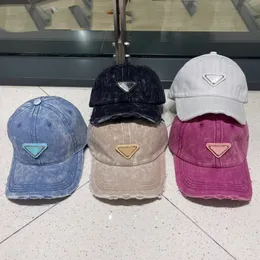 Denim baseball cap Mens Designer Hat Fashion Women Baseball Cap triangle Letter Summer Snapback Sunshade Sport Embroidery Beach Hats