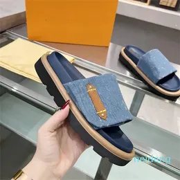 Designer - Mulheres Sandálias De Couro Plataforma Sapatos De Salto De Luxo Fivela Sandálias Chinelos Com Tira No Tornozelo Sapatos 2024