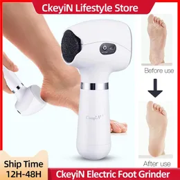 Dateien CKeyin Electric Foot Mühle Kallusentferner Pediküre Tools Dead Hautentferner elektrischer Schleifer wieder aufladbar Füße Füße sauber