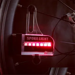 Luzes de bicicleta Colorf 14 LED Rodas de Luz Aviso Bicicleta 30 Mudanças Sinal Pneu Falou Flash À Prova D 'Água Acessórios de Ciclismo Drop Entregar Dho6W