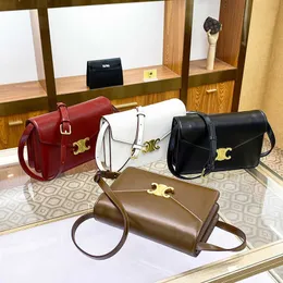 Teen triomphes Designer bag luxury leather Genuine 2024 new Triumphal Arch tofu high-end small square crossbody one shoulder women's high aesthetic value
