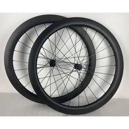 Fahrradräder 700C Carbon-Fahrradräder 50 mm Fl-Radsätze Scheibenbremsfläche Kantenrad Straßenradsatz Drop-Lieferung Sport im Freien Cyclin Dhszr