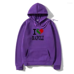 Men's Hoodies 2024 Fashion MenCool I Love Napoli Lo0061 3D Printed SweaSweatSweatshir Hoody High Quality Warm Sweatshir