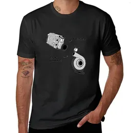 رجال Polos Turbo vs supercharger T-Shirt Boys Animal Print Shirt Shirt Shirt Sleve T Shirts