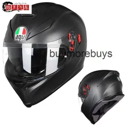 Otwarcie motocyklowego kasku motocyklowego Agv K. Anti Fog Dual soczewki Pełny hełm C Certyfikowany kask motocyklowy sprzęt do kasku 49cg