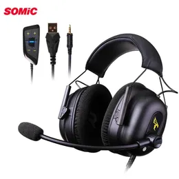 Kopfhörer Somic G936N Kopfhörer Kabelgebundenes Gaming-Headset 7.1 Virtual 3,5 mm USB ENC Rauschunterdrückung PC-Stereo-Ohrhörer G952S G941