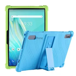 Tablett PC -fall Väskor 4 Tjockna Cornors Silicon Cover Case With Kickstand för Goodtel G10 2023 10 Inch Android 12 Tablet PC Soft Protective Shell YQ240118