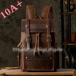 10A+ Borsa zaino di alta qualità Strato casual fatto a mano per borsa da viaggio di grandi dimensioni personalizzata in pelle bovina per uomo