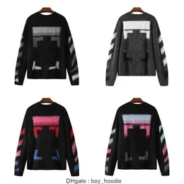 Men's Off W Designer Fashion Blobierzy OW Modna marka Sweter Hip Hop Graffiti Coat Men Mężczyźni Para Para luźna jesień/zima bawełniana top z kapturem Trend Cool Black Px6e