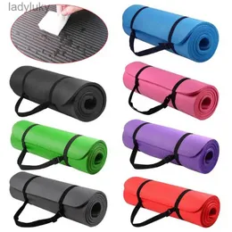 Yogamattor 1 Set Yoga Mat för extra tjock 1 cm Pilates Fitness Cushion Non Slip -träning Padl240118