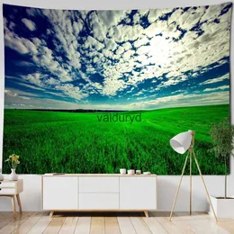 Tapestries Green Nature Landscape Large Tapestry Wall Hanging Psychedelic Hippie Decor Boho Home Cloth Yoga Sofa Sheetvaiduryd