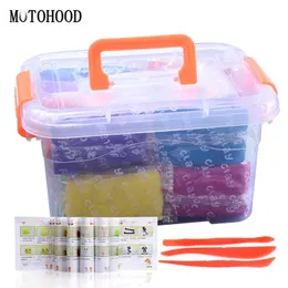 Motohood 24 Färger Slime Toys for Kids Plasticine and Tool Kit Scalability Light Modeling Clay Child Gift Learning Education 240117