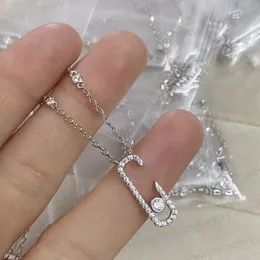 Anhänger Halsketten Designer Messikas für Frauen S925 Silber Rose Gold Geometrische Schiebe Drei Diamanten Gute Qualität Schmuck Luxus Halskette Geschenk 3M1S